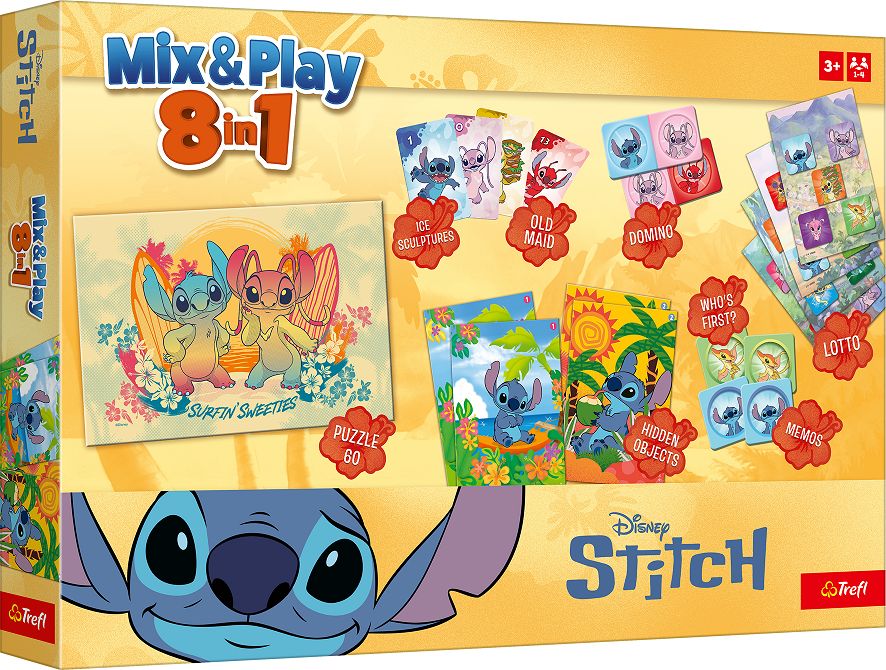Set de jocuri educative Disney Stitch Mix and Play 8 in 1 pentru copii