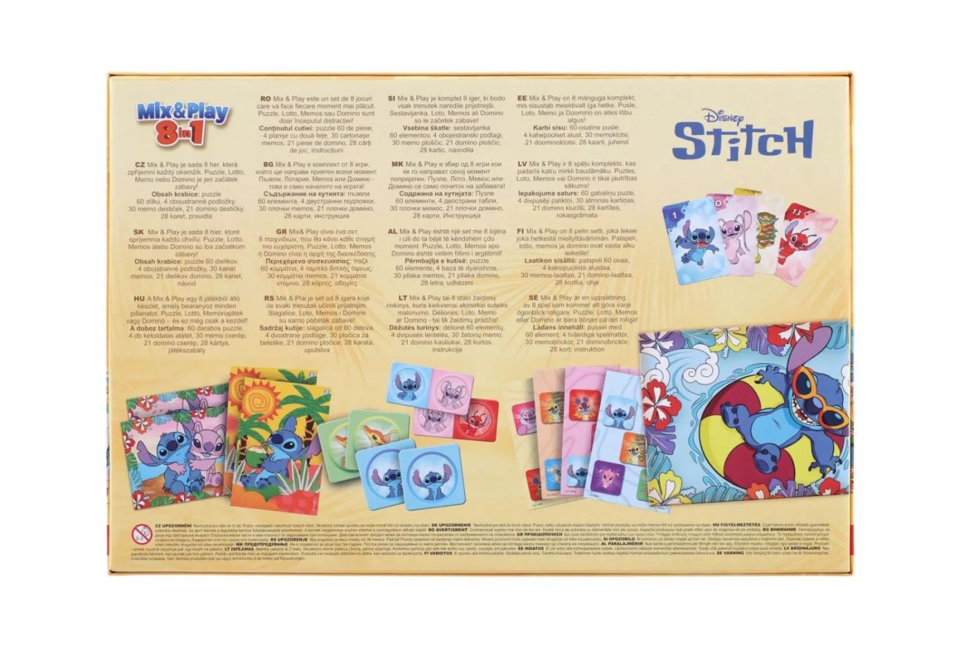 Set de jocuri educative Disney Stitch Mix and Play 8 in 1 pentru copii