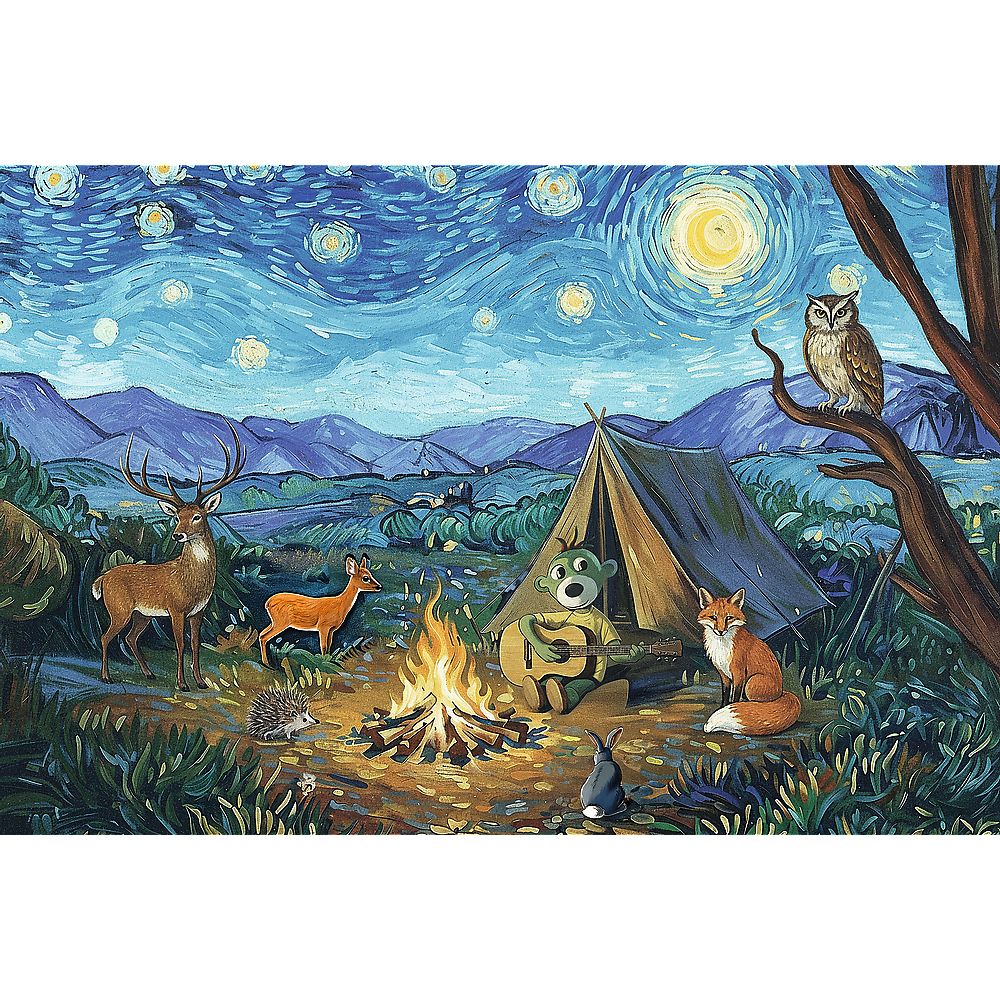 PUZZLE TREFL 100 FAMILIA TREFLIK INSPIRAT DE ARTA LANGA FOCUL DE TABARA