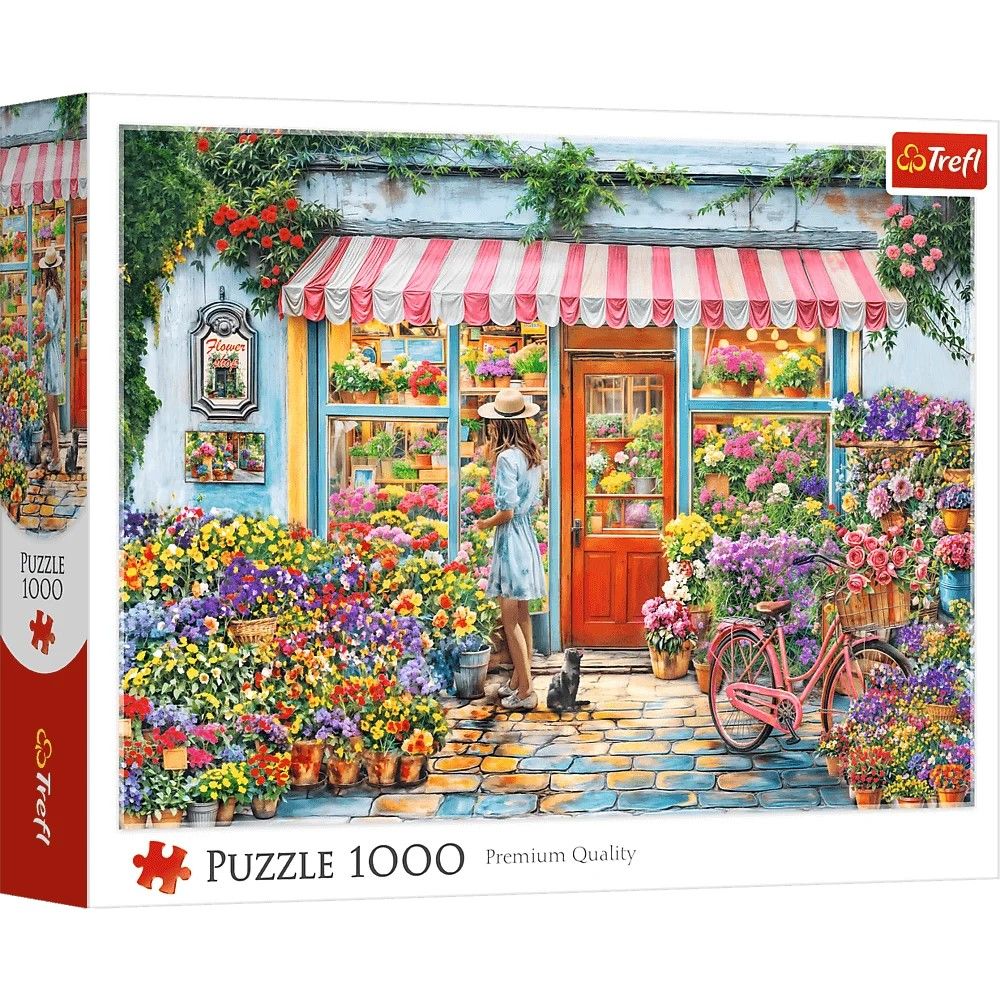 Puzzle Trefl 1000 piese Magazin de Flori, multicolor, 12+ ani