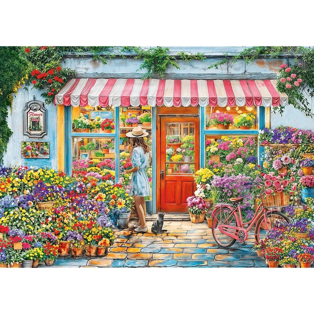 Puzzle Trefl 1000 piese Magazin de Flori, multicolor, 12+ ani