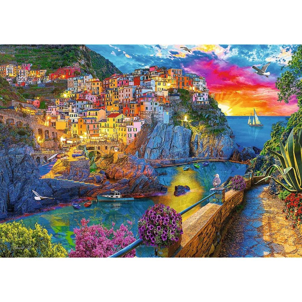 Puzzle Trefl 1000 piese, O plimbare de seara prin Cinque Terre