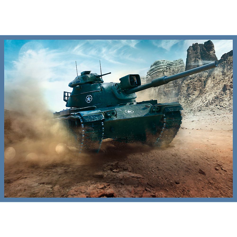 Puzzle Trefl 4x250 piese World of Tanks, 4 imagini cu tancuri