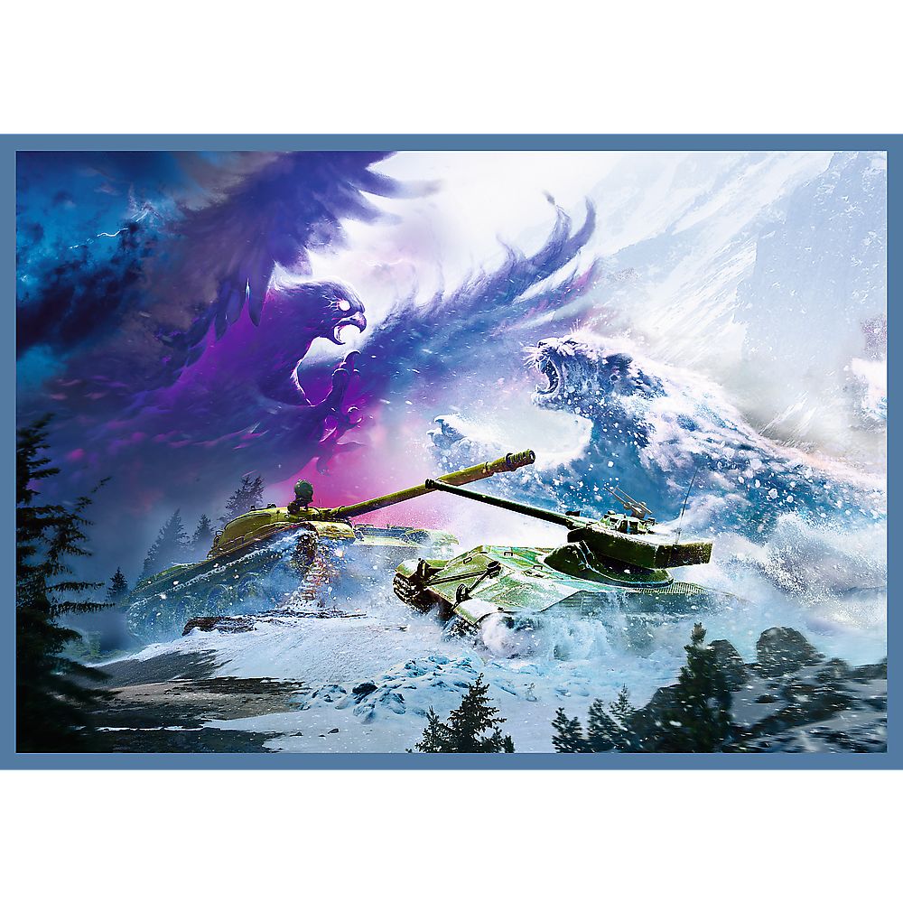 Puzzle Trefl 4x250 piese World of Tanks, 4 imagini cu tancuri