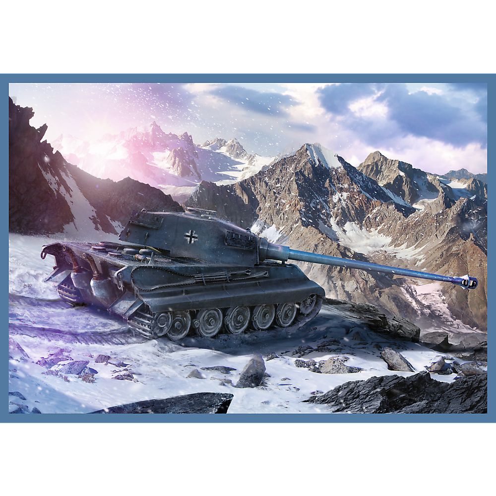 Puzzle Trefl 4x250 piese World of Tanks, 4 imagini cu tancuri