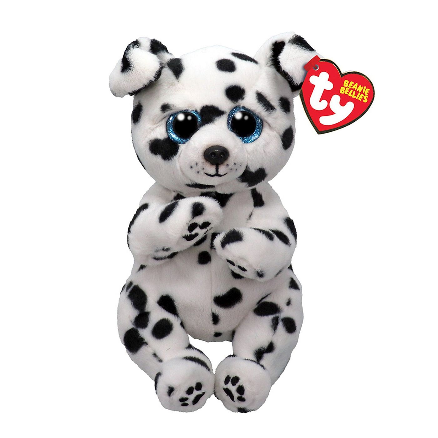 Plus TY Beanie Bellies Rowdy Dalmatian, 15 cm, alb-negru