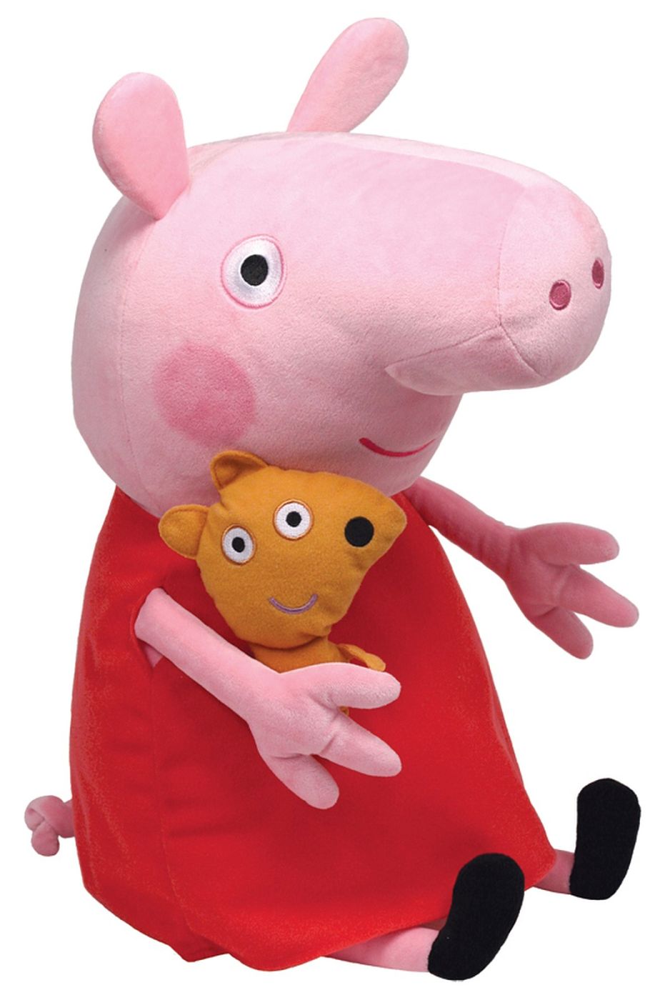 Jucarie de plus TY Peppa Pig Beanie Babies, 38 cm, multicolor