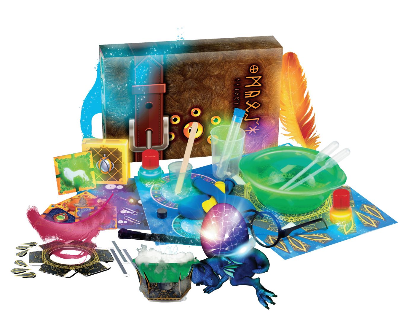 Set educativ Știința Vrăjitorilor cu 19 activități și 27 piese, 8+ ani