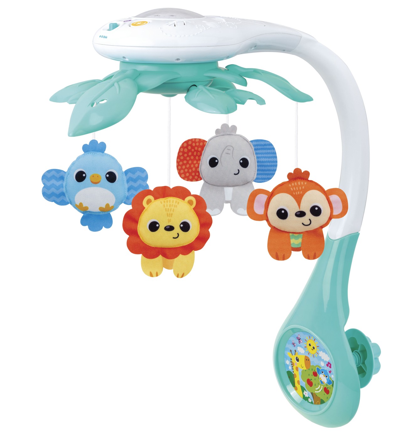 Carusel muzical cu proiector Winfun pentru patut, Animalute din Jungla