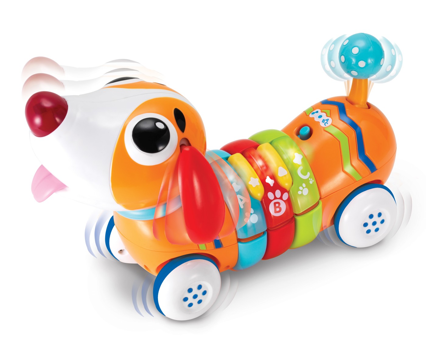 Catelus interactiv Winfun cu telecomanda, sunete si miscari