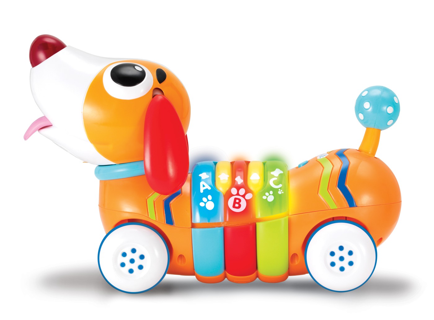 Catelus interactiv Winfun cu telecomanda, sunete si miscari