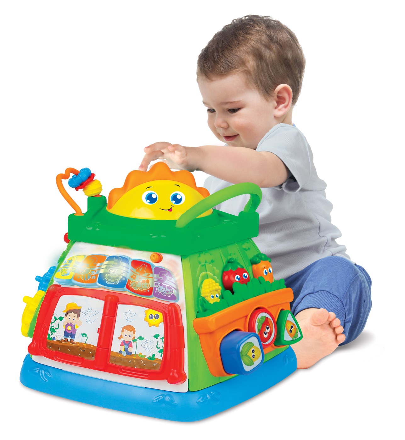 Cub de activitati interactiv Winfun Micul Gradinar cu lumini, 6+ luni