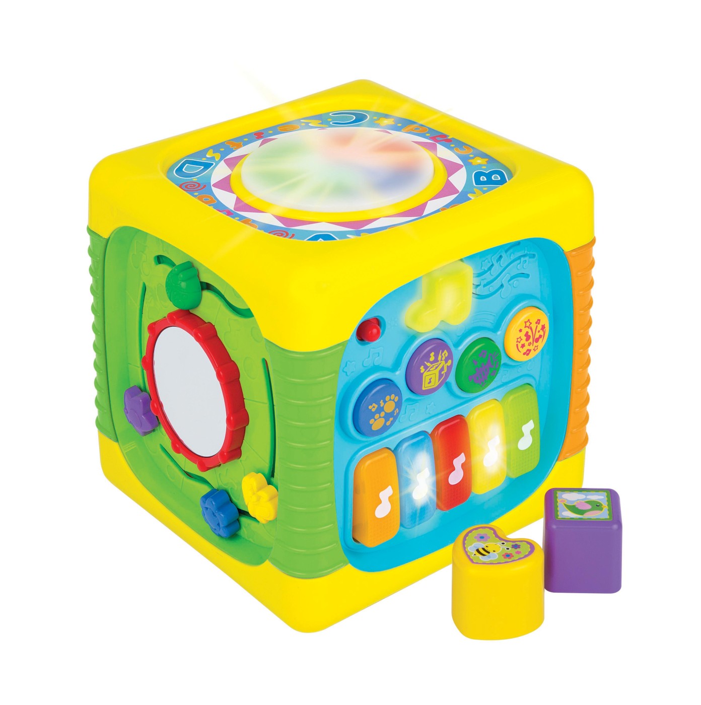 Cub interactiv cu sunete și forme Winfun pentru copii 9+ luni