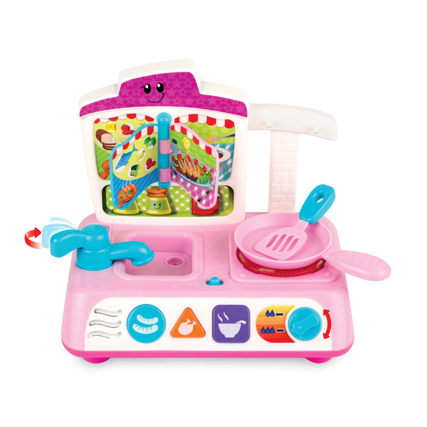 Bucătărie interactivă Winfun pentru copii, cu sunete, lumini și accesorii