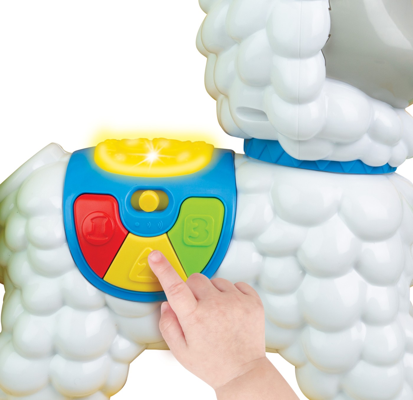 Jucarie de impins alpaca Winfun cu lumini, sunete si melodii, 12 luni+