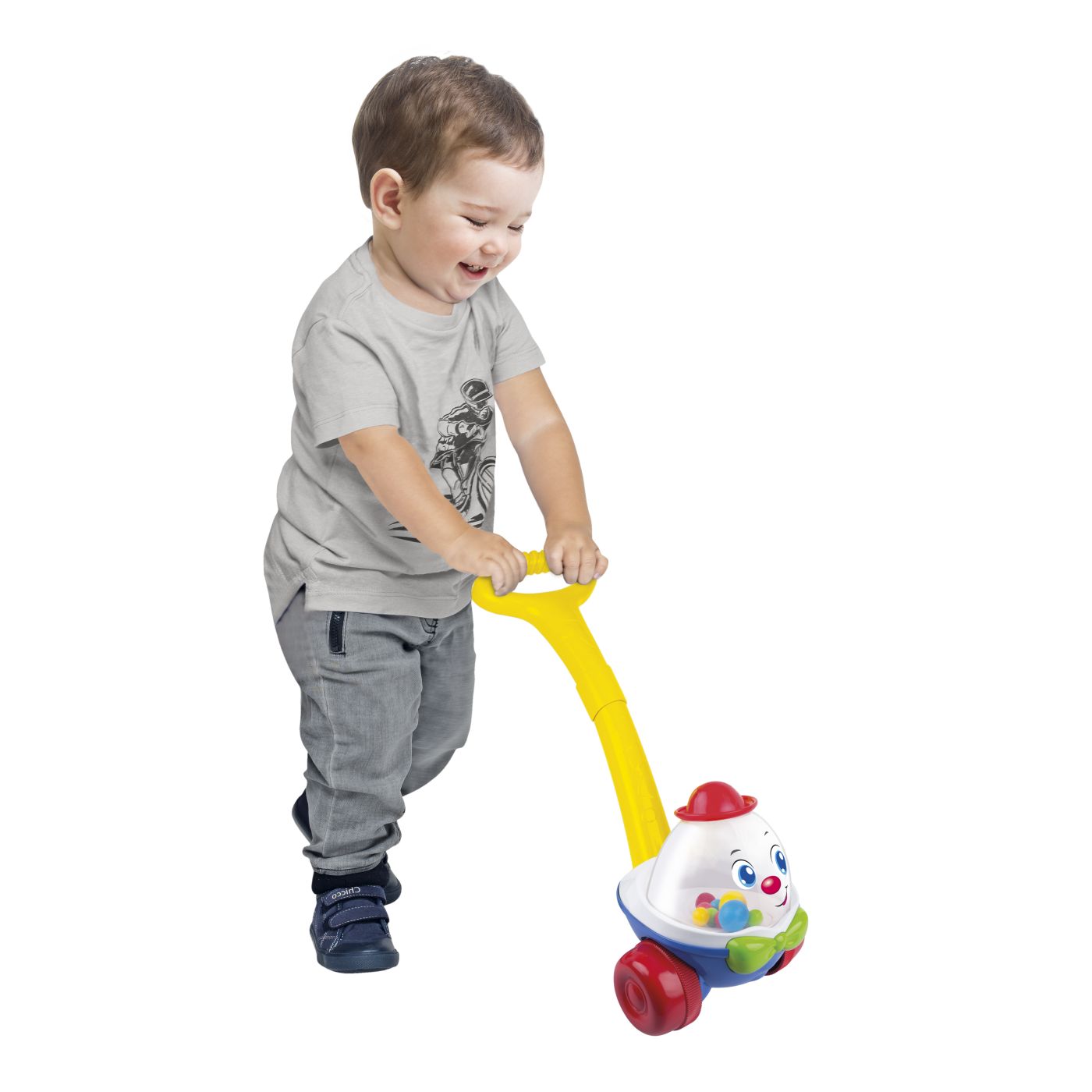 Jucărie de împins Winfun Humpty Dumpty cu bile colorate, 1+ ani