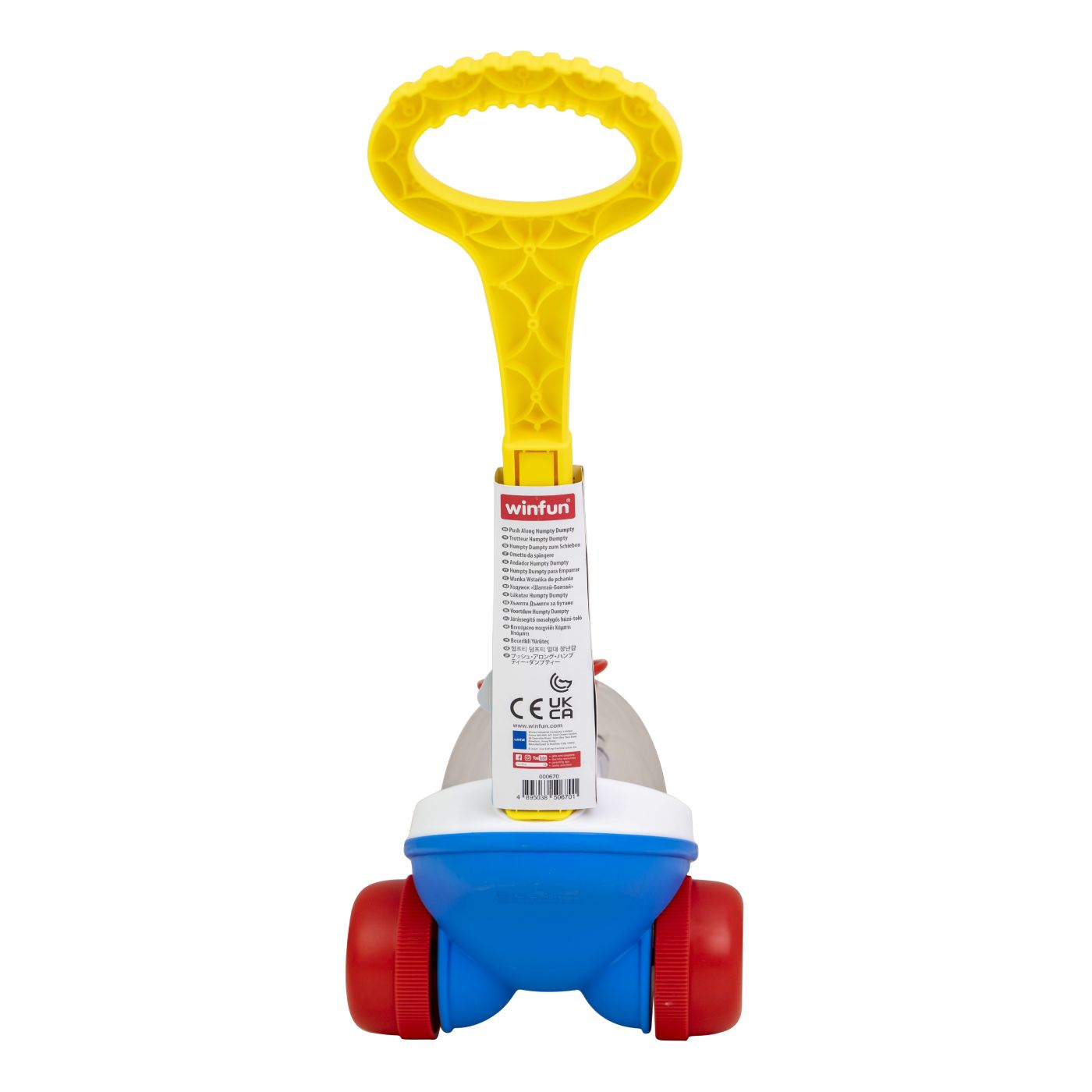 Jucărie de împins Winfun Humpty Dumpty cu bile colorate, 1+ ani