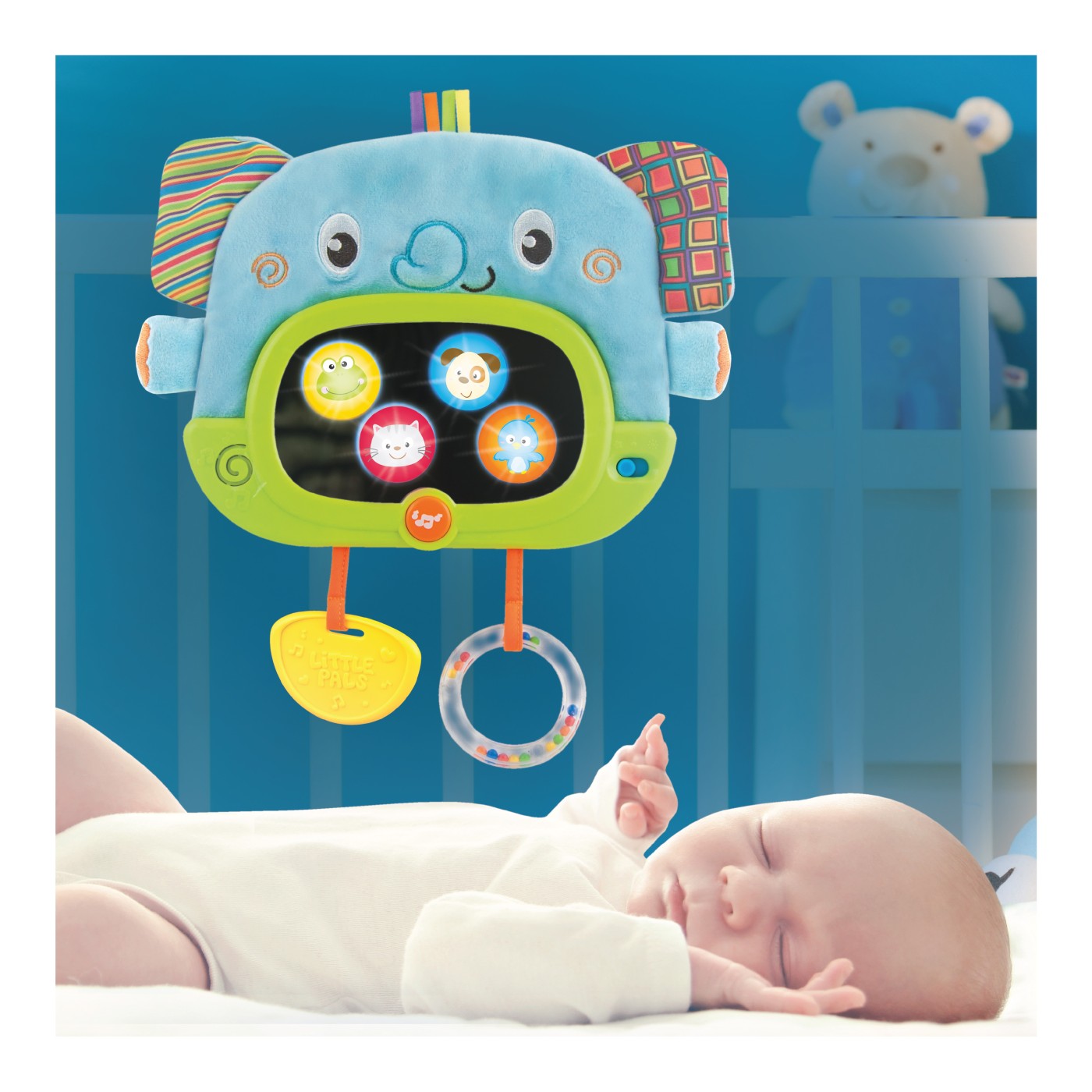 Jucărie elefănțel Winfun pentru bebeluși, cu lumini și sunete