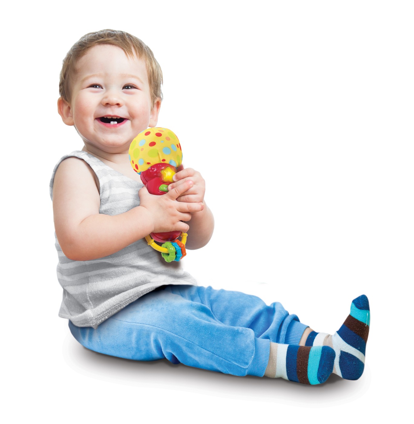 Microfon interactiv pentru bebelusi Winfun cu lumini si sunete