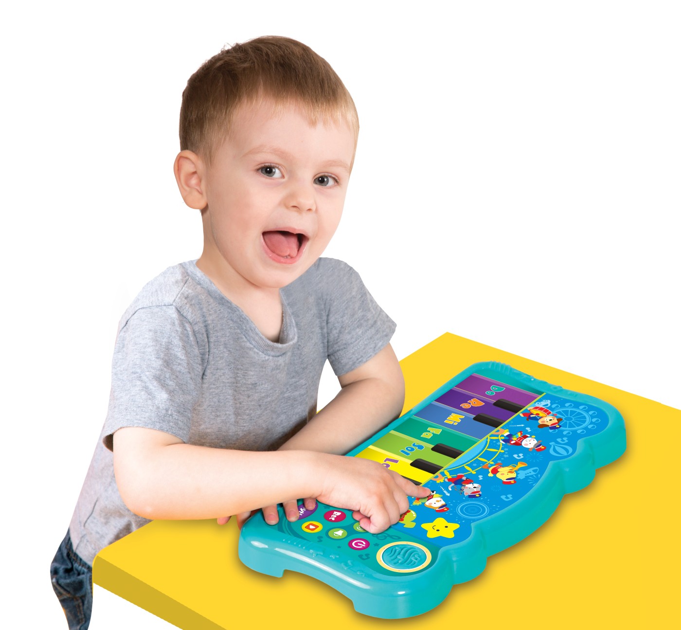 Orga muzicala pentru copii Winfun cu 8 taste, lumini si sunete, 2+ ani