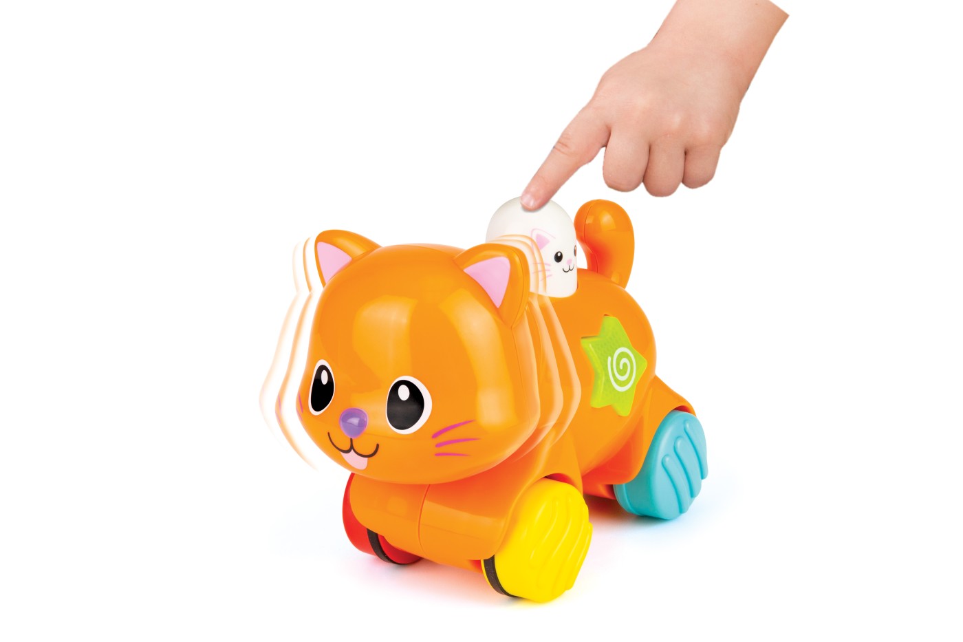 Pisicuță interactivă Winfun pentru bebeluși 6+ luni, multicolor