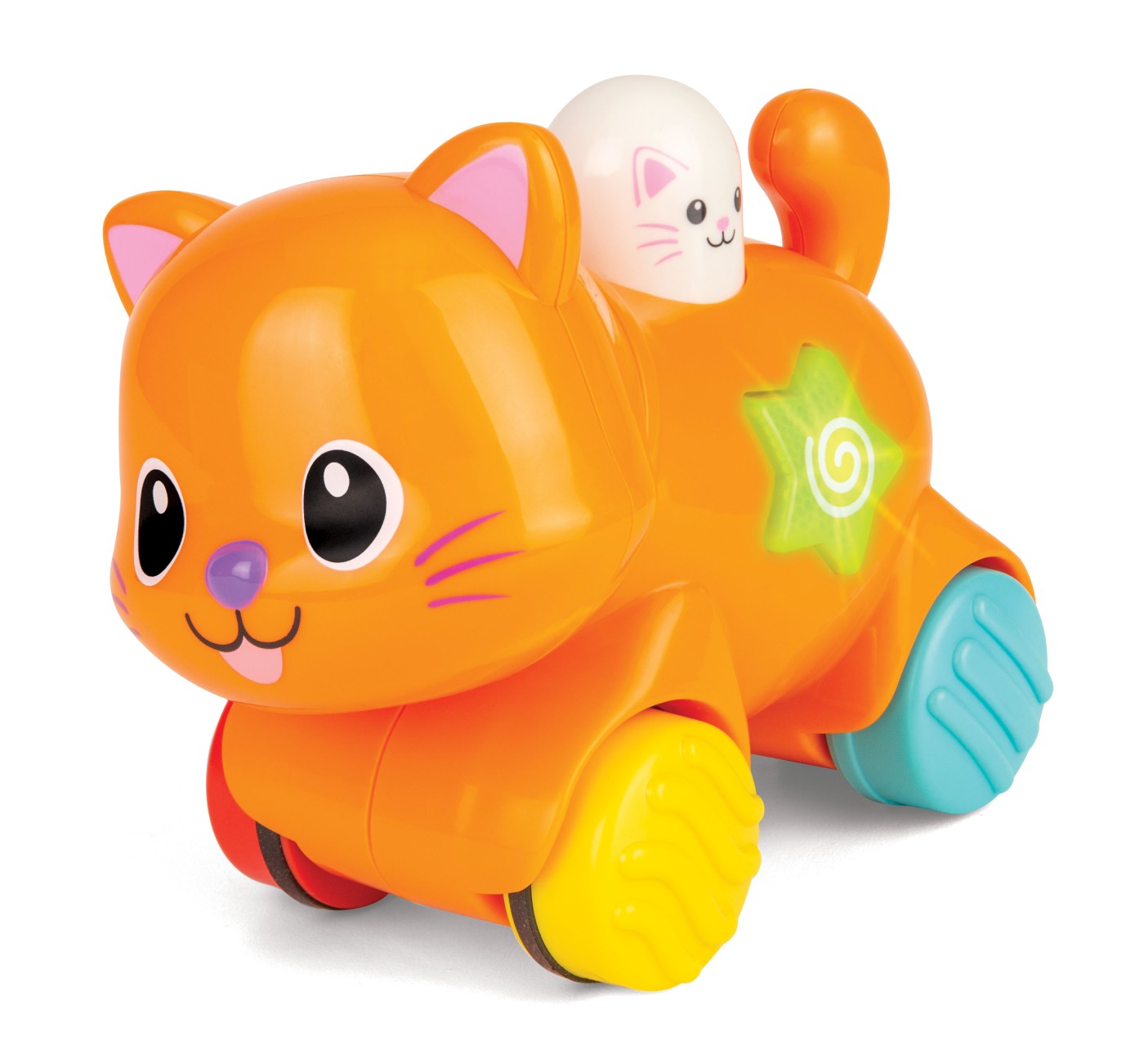 Pisicuță interactivă Winfun pentru bebeluși 6+ luni, multicolor