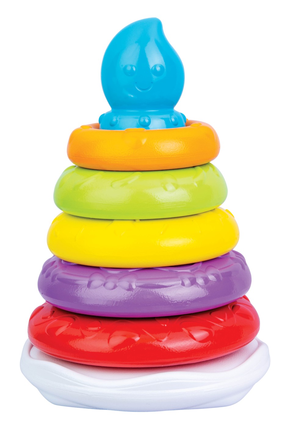 Turn cu cercuri colorate Winfun in forma de tort, 5 piese, 6 luni+