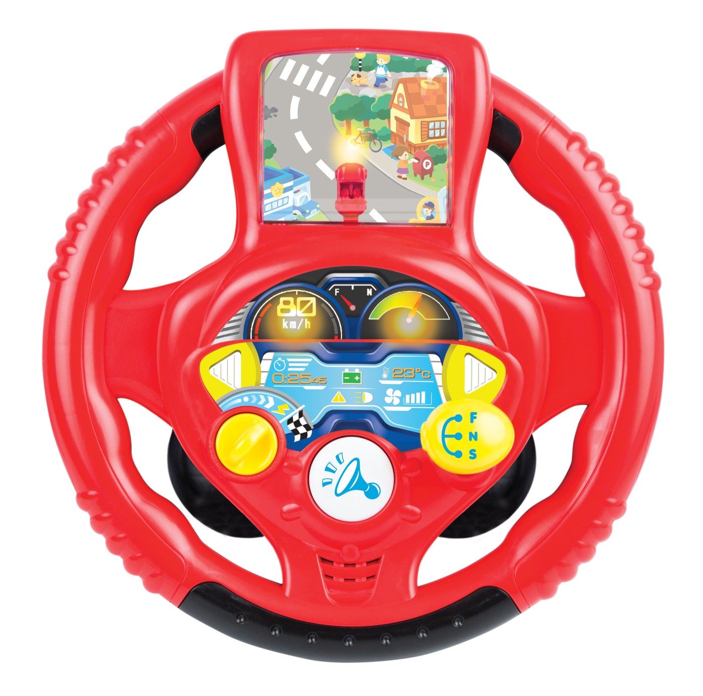 Volan interactiv Winfun pentru copii cu sunete, lumini si schimbator