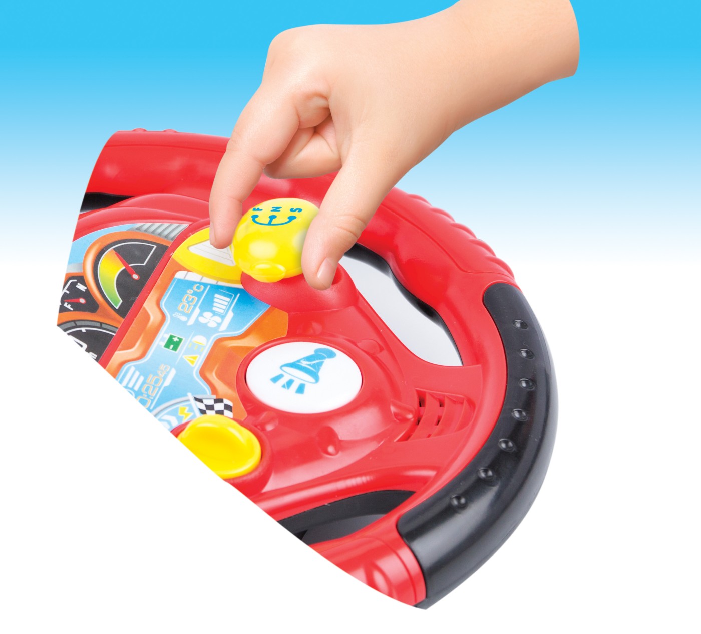 Volan interactiv Winfun pentru copii cu sunete, lumini si schimbator