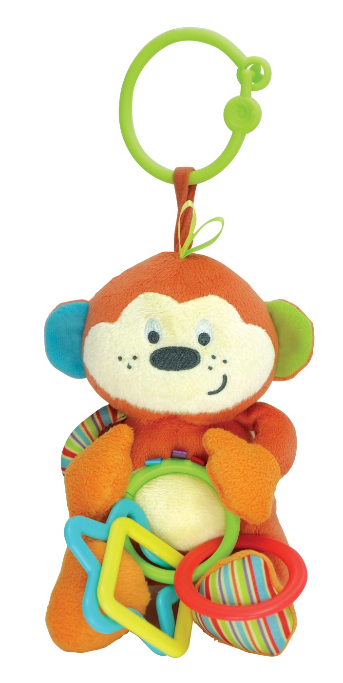 Zornăitoare cu inele Maimuță Winfun, jucărie senzorială 0 luni+