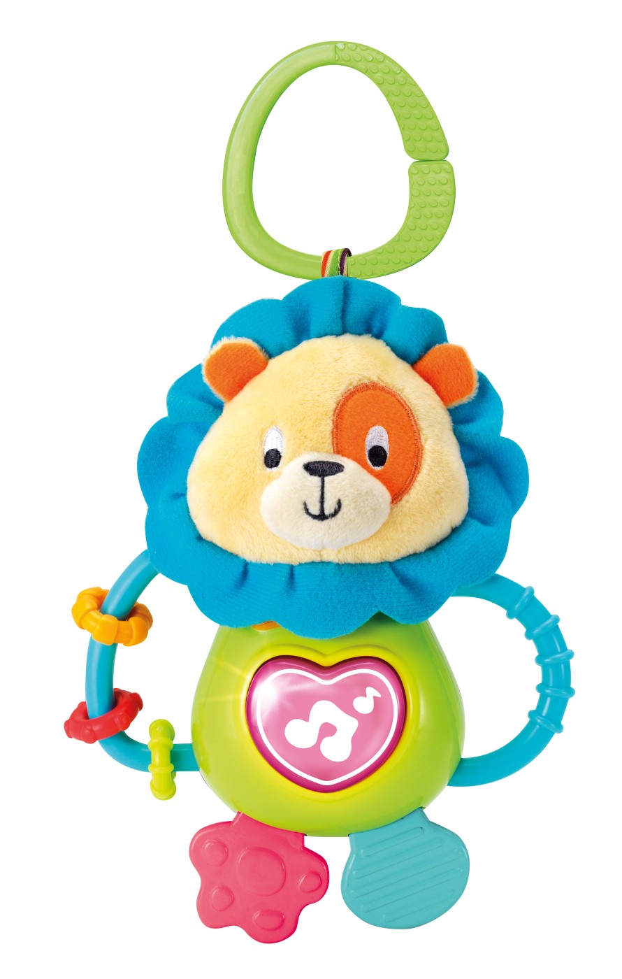 Zornăitoare leu Winfun cu sunete, lumini și inele pentru bebeluși