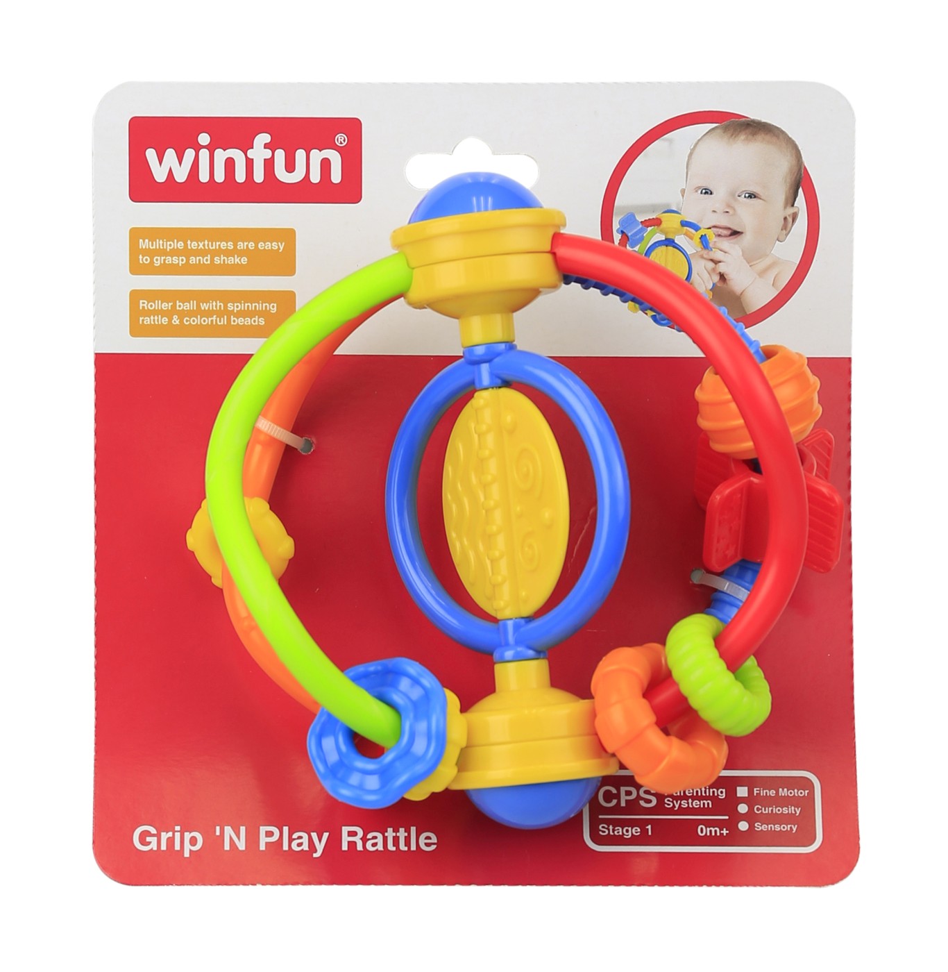 Zornăitoare motrică Winfun cu activități pentru bebeluși 0+ luni