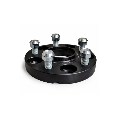 Distantier janta auto 20 mm 5x114.3 centrare 64.1 prindere dubla cu piulite M14x1.5 aluminiu forjat negru Cod: DST3035