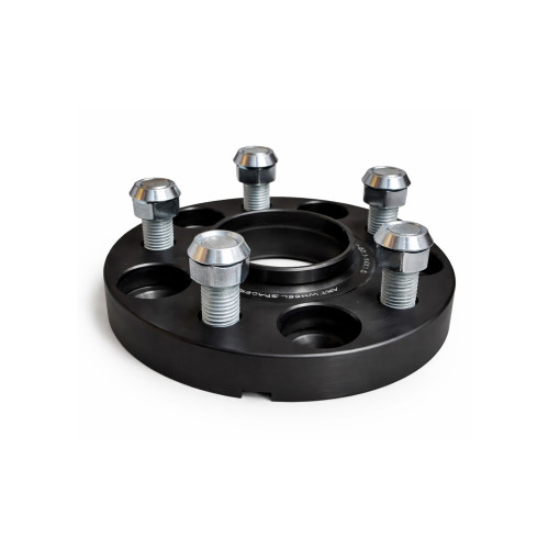 Distantier janta auto 20 mm 5x120 centrare 64.1-67.1 prindere dubla cu piulite M14x1.5 aluminiu forjat negru Cod: DST3036