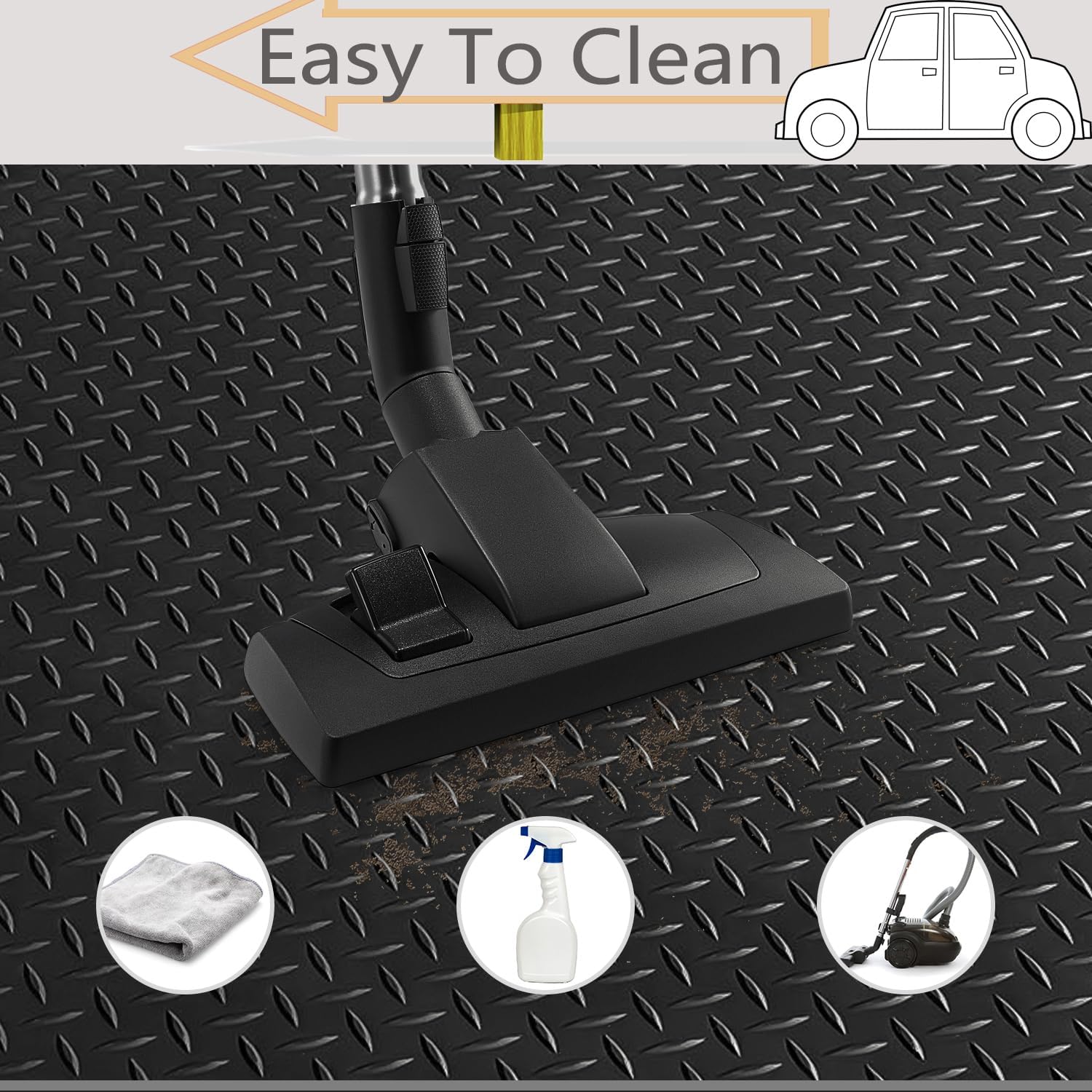 Covor Antiderapant din Cauciuc, Linoleum din Cauciuc pentru Protectie Podea Auto - model DIAMOND FAVLine Selection