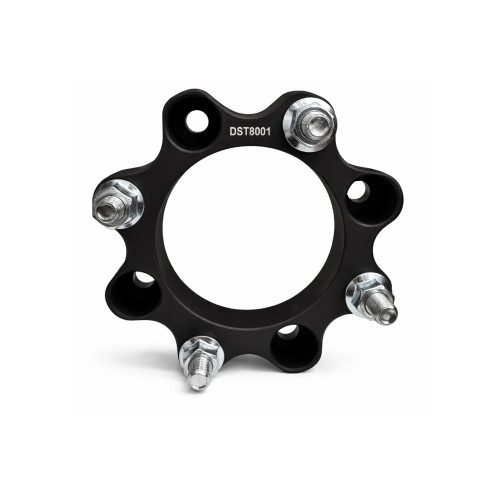 Distantier ATV 30 mm 4x110 centrare 90.2 cu 8 piulite M10x1.25 set 2 bucati aluminiu forjat negru Cod: DST8001