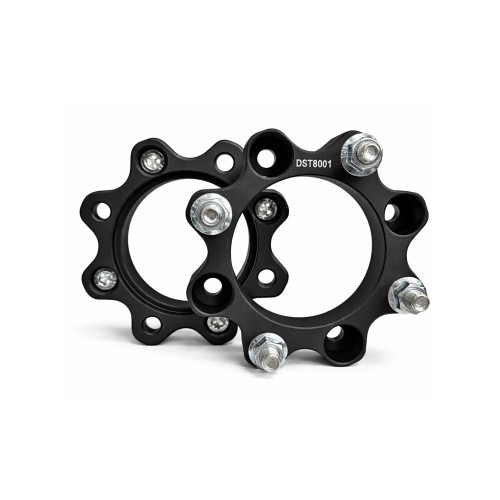 Distantier ATV 30 mm 4x110 centrare 90.2 cu 8 piulite M10x1.25 set 2 bucati aluminiu forjat negru Cod: DST8001