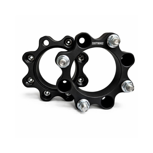 Distantier ATV 40 mm 4x110 centrare 90.2 cu 8 piulite M10x1.25 set 2 bucati aluminiu forjat negru Cod: DST8002