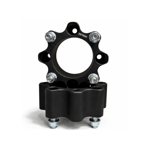 Distantier ATV 50 mm 4x110 centrare 90.2 cu 8 piulite M10x1.25 set 2 bucati aluminiu forjat negru Cod: DST8003