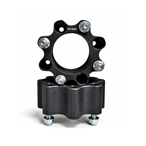 Distantier ATV 60 mm 4x110 centrare 90.2 cu 8 piulite M10x1.25 set 2 bucati aluminiu forjat negru Cod: DST8004