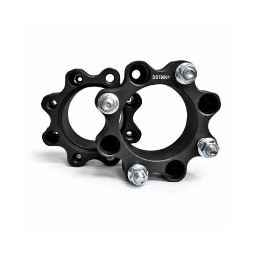 Distantier ATV 60 mm 4x110 centrare 90.2 cu 8 piulite M10x1.25 set 2 bucati aluminiu forjat negru Cod: DST8004