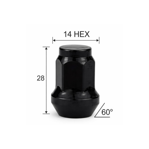 Piulita roata ATV auto neagra M10x1.25 Cod: 13470BK