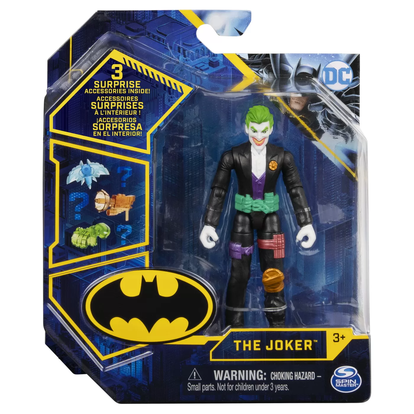 Figurina Joker articulata 10 cm cu 3 accesorii surpriza Spin Master