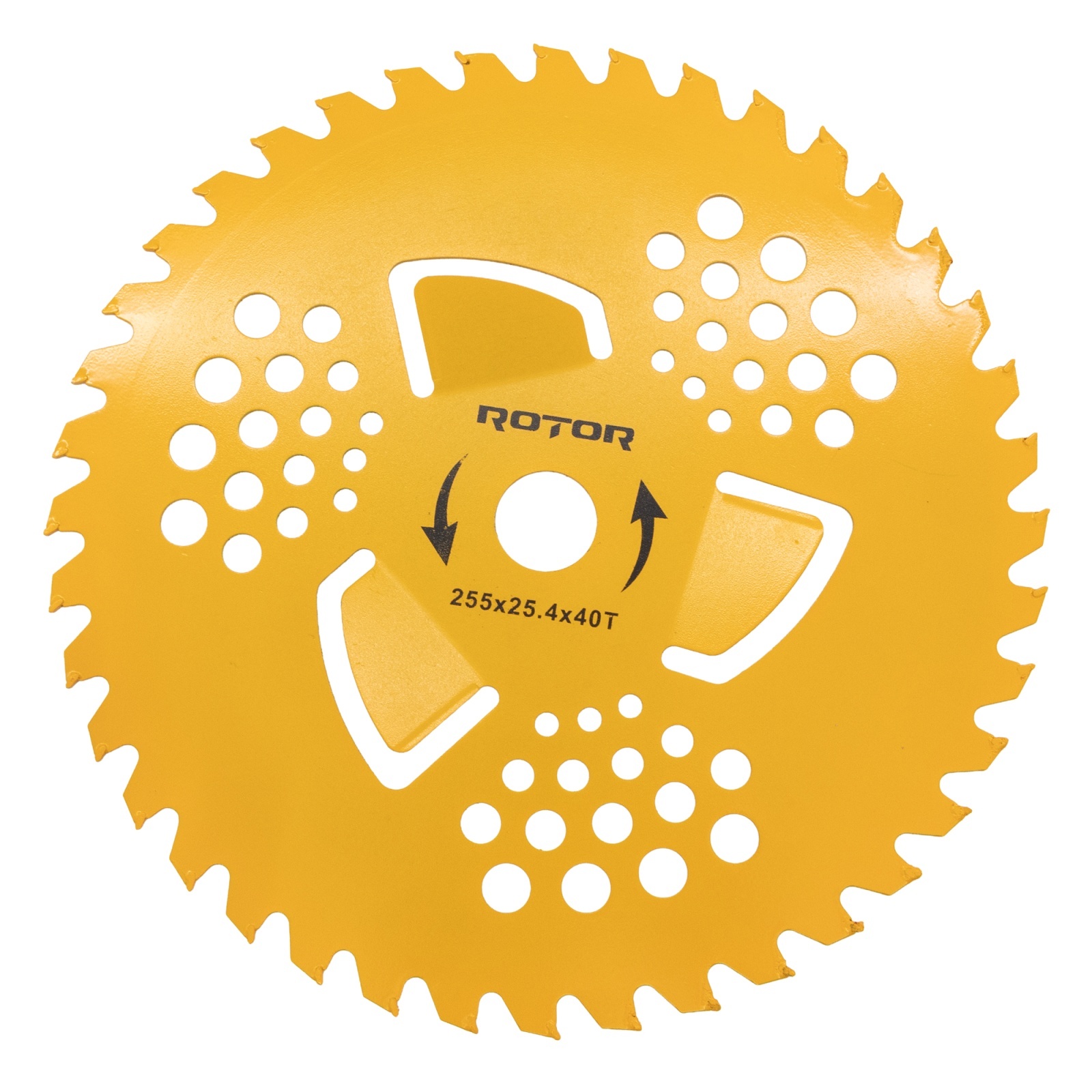 Disc motocoasă 40T cu vidia și aripioare 255x25,4x1,5 mm Rotor