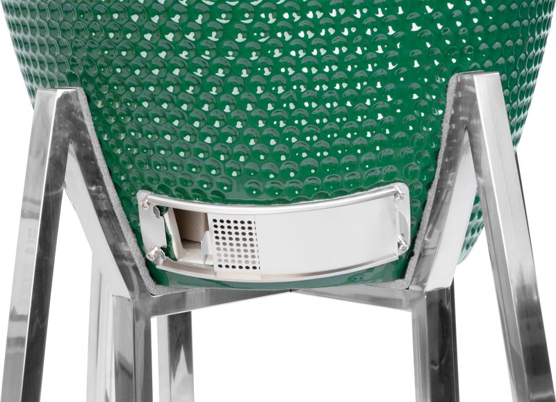 Grătar ceramic Kamado Egg 21 inch, 46,7 cm, verde, cu suport și roți