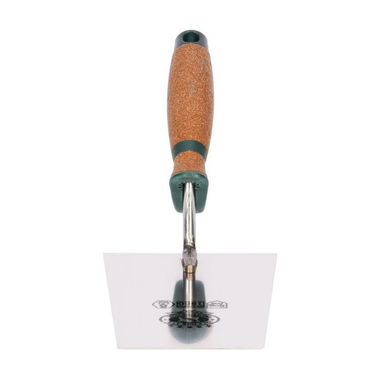 Mistrie inox, trapez, lata, sudura in puncte, 14 cm, maner pluta, Olejnik GartenVIP DiyLine