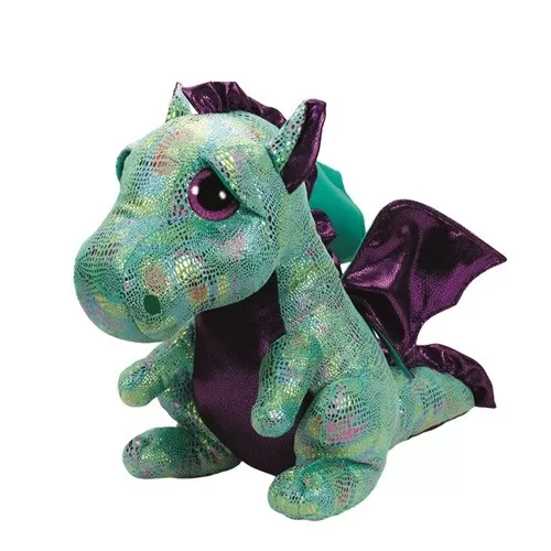 Jucarie de plus TY Cinder dragon verde, 42 cm, moale si pufoasa