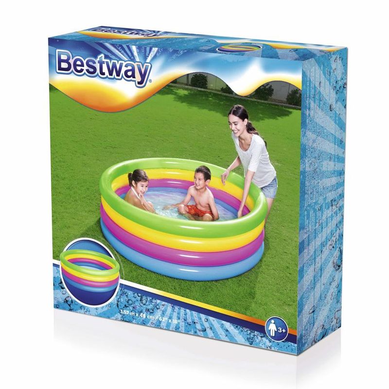 Piscină gonflabilă pentru copii Bestway Rainbow, 157 x 46 cm