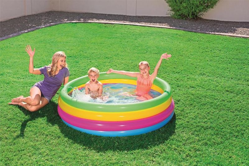 Piscină gonflabilă pentru copii Bestway Rainbow, 157 x 46 cm