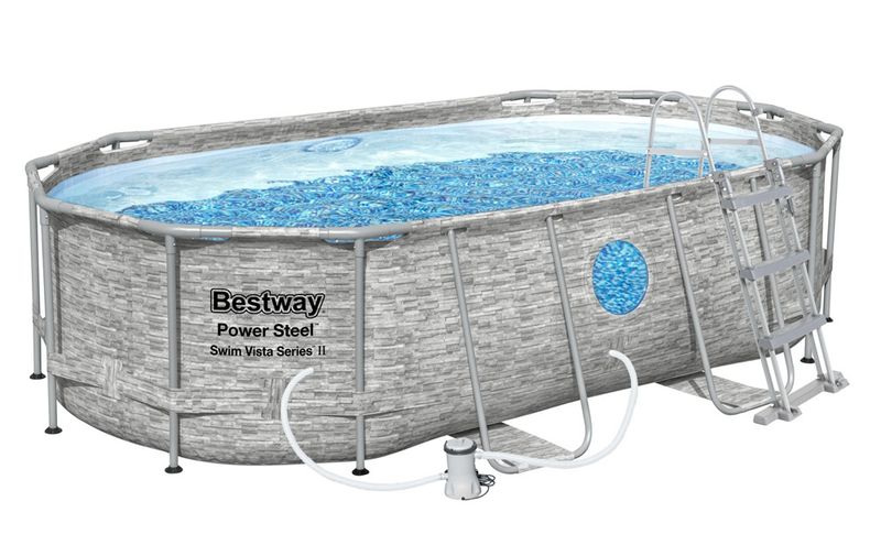 Piscină supraterană Bestway Power Steel Vista 427x250x100 cm cu filtru